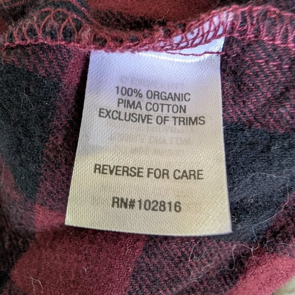 Garnet Hill Mens Organic pima cotton pajama bottoms red black - Picture 7 of 7